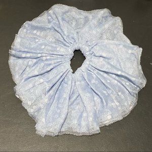 Pretty & Stylish Large Blue Lace Scrunchie Accessory